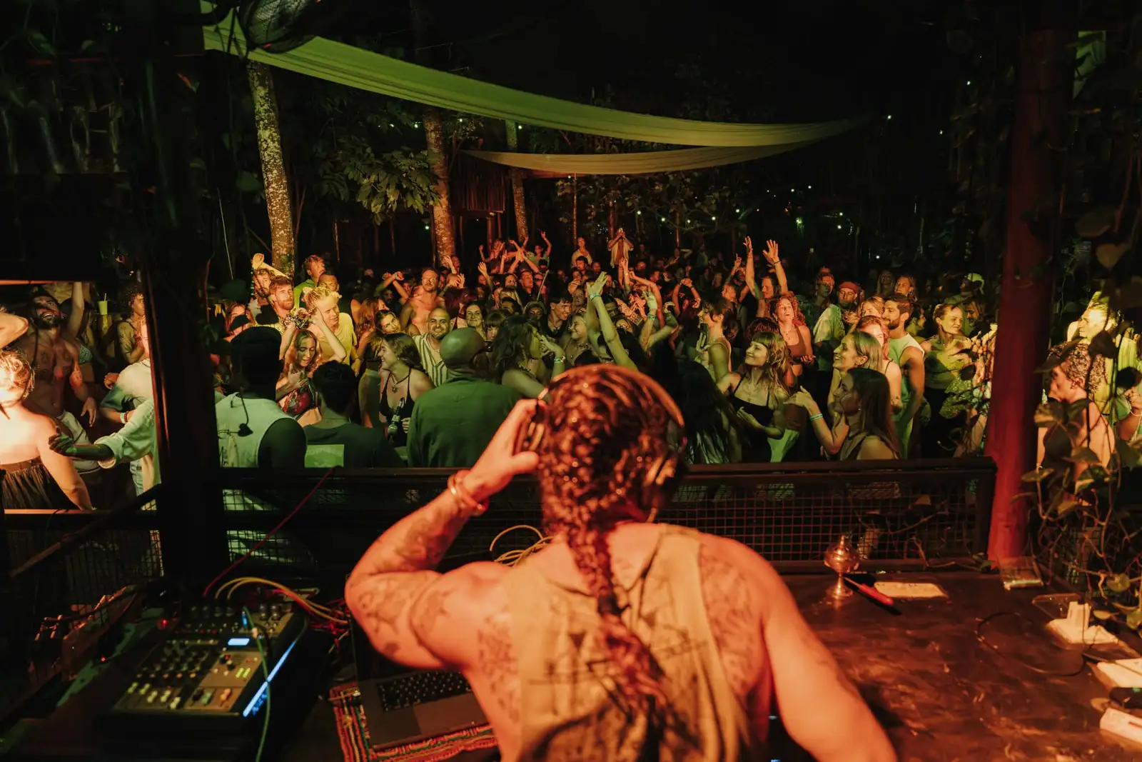 Ecstatic dance floor under the open sky at Senses Sri Lanka