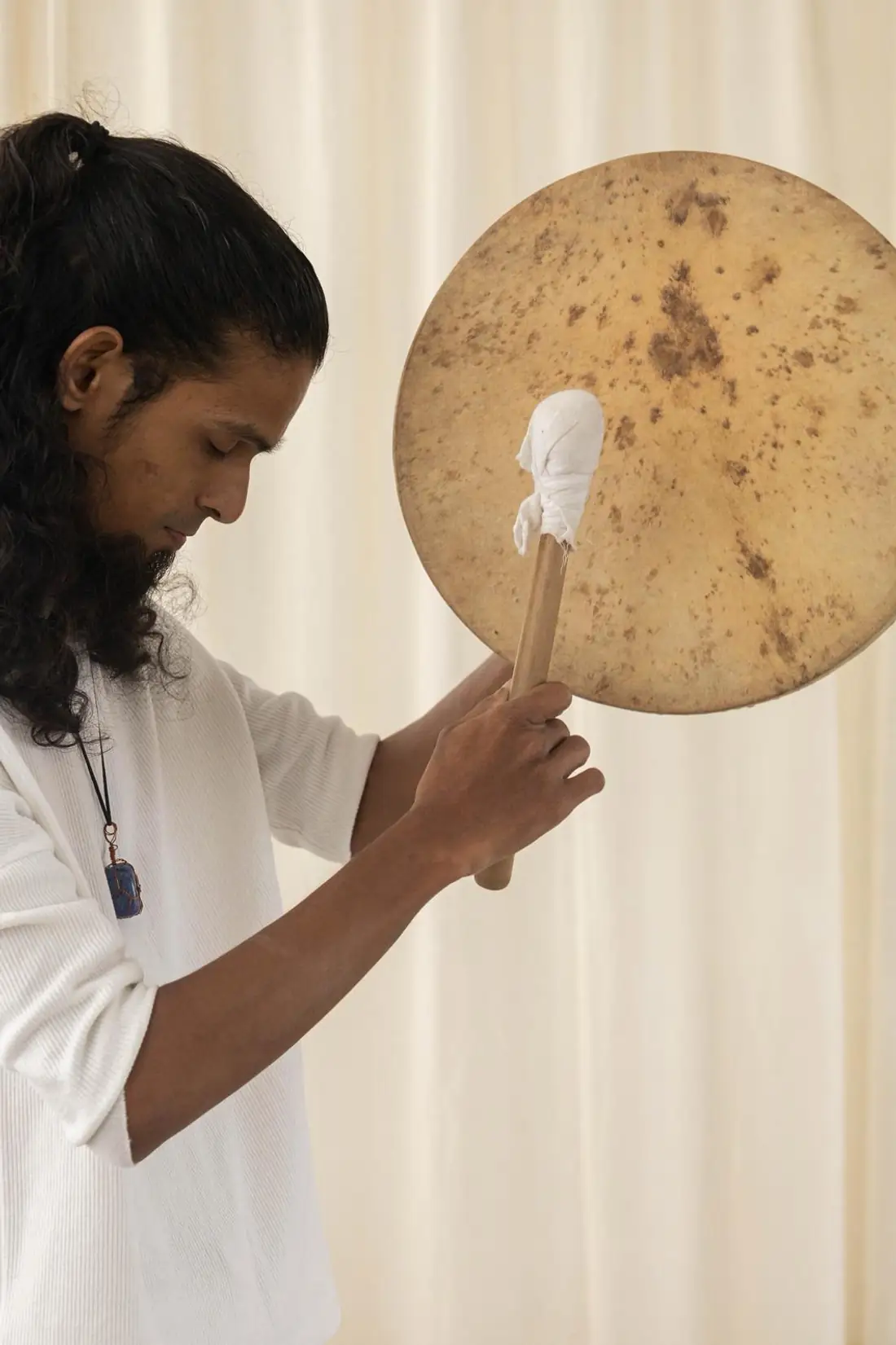 Portrait of Sarala, sound healer and yoga teacher